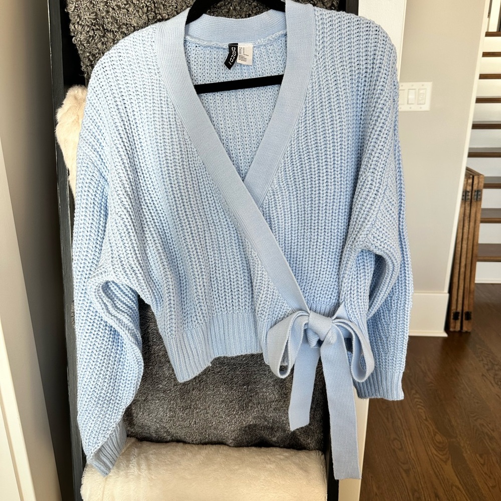 Clean out!! Beautiful  Blue Wrap Cardigan by Divided